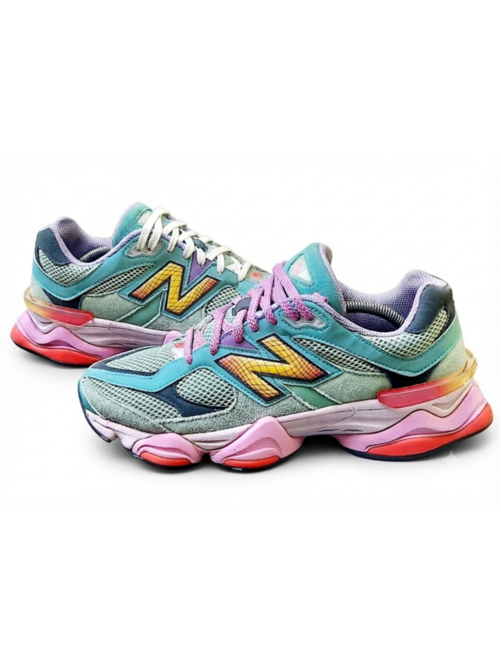 New Balance 9060 Sage Leaf Neo Flame Sneakers Green Men's Size 10 - Picture 2 of 5